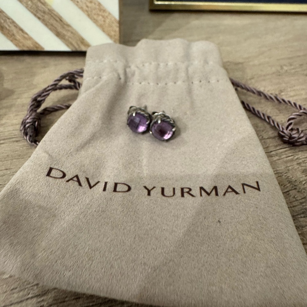 David Yurman Amethyst Châtelaine Stud Earrings